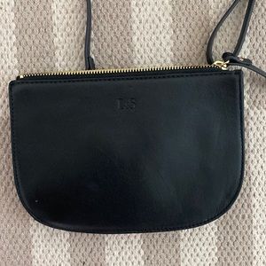 Lo & Sons Black Leather Fanny Pack